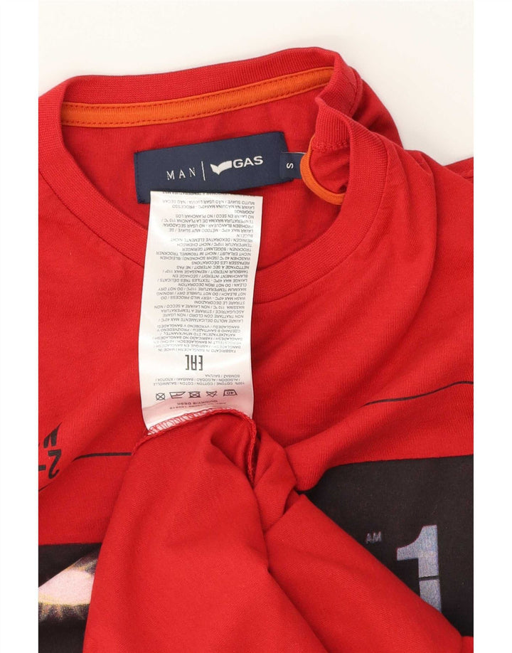 Gas T-Shirt Graphique Homme Petit Rouge Coton