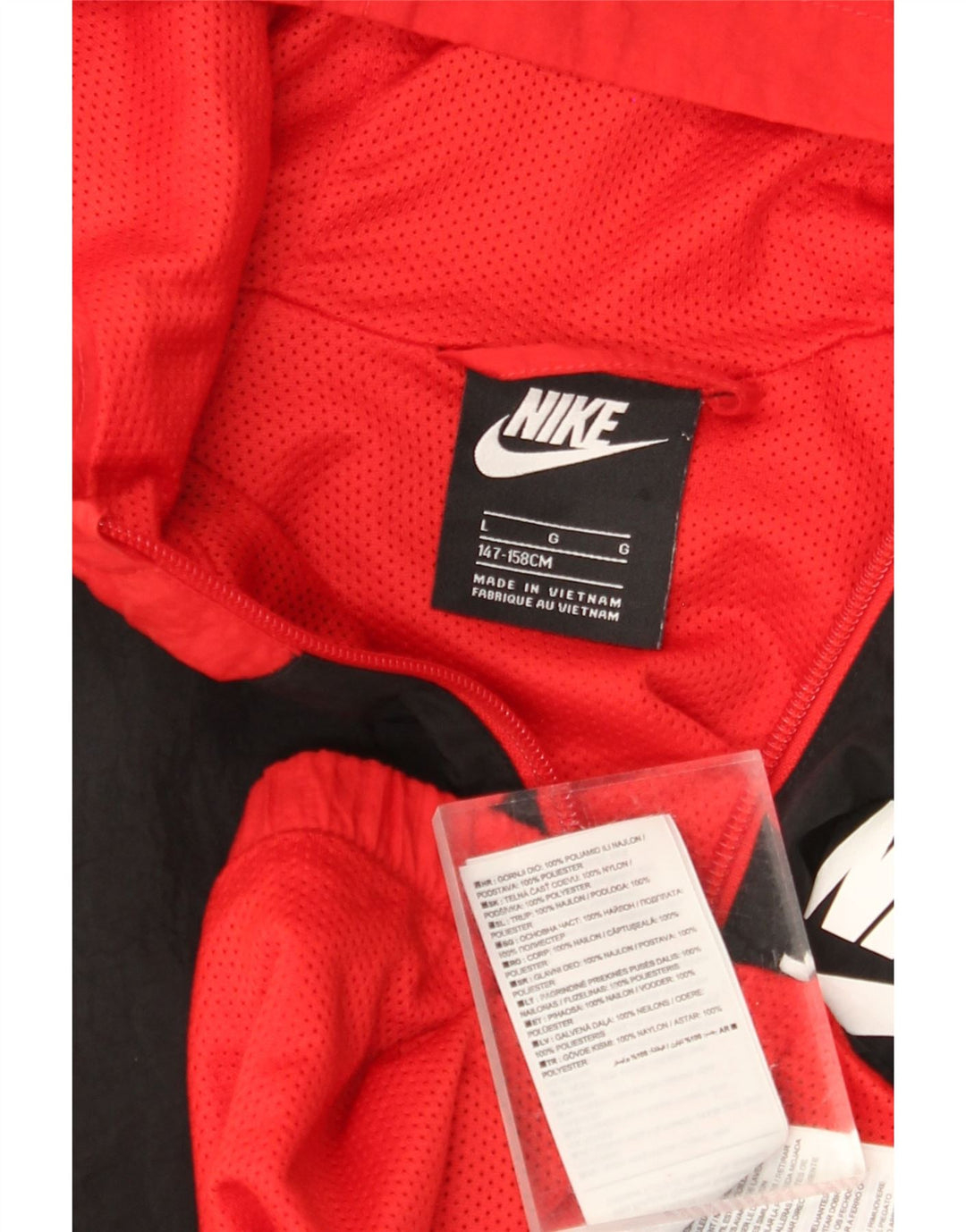NIKE Veste de survêtement graphique pour garçon 12-13 ans Large Rouge Colourblock