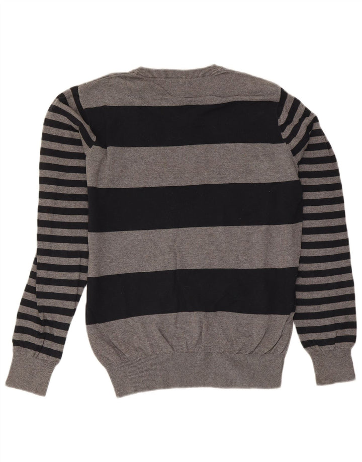 Jack & Jones Pull Col V Homme Gris Moyen Argyle/Diamant Coton