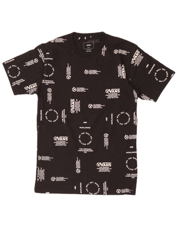 Vans T-shirt graphique coupe classique pour hommes, petit coton noir