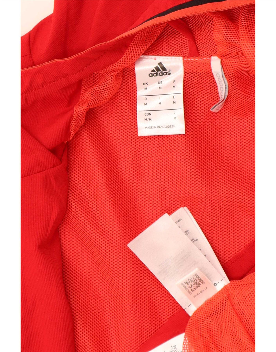 Adidas Veste de pluie à capuche Climacool Graphic pour homme UK 38 Rouge moyen Polyester