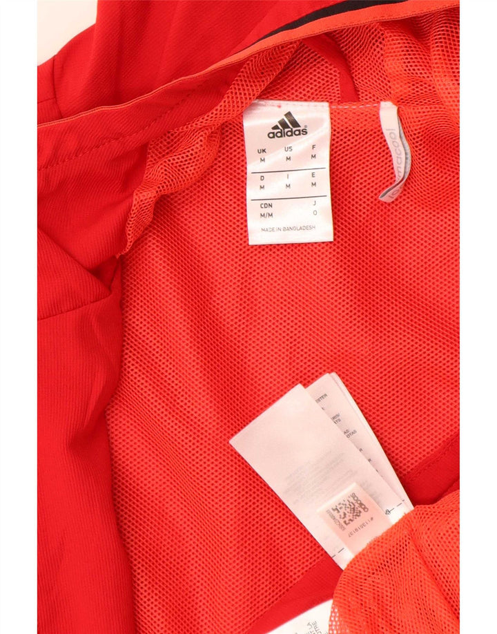 Adidas Veste de pluie à capuche Climacool Graphic pour homme UK 38 Rouge moyen Polyester