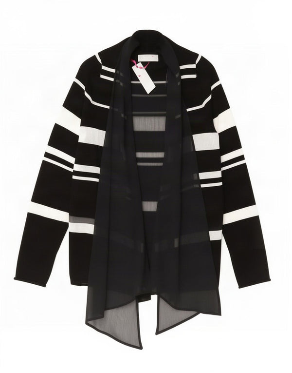 Marks & Spencer Haut cardigan asymétrique Per Una pour femme UK 16 Large Noir