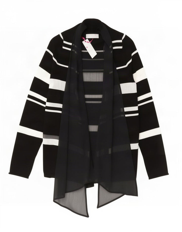 Marks & Spencer Haut cardigan asymétrique Per Una pour femme UK 16 Large Noir