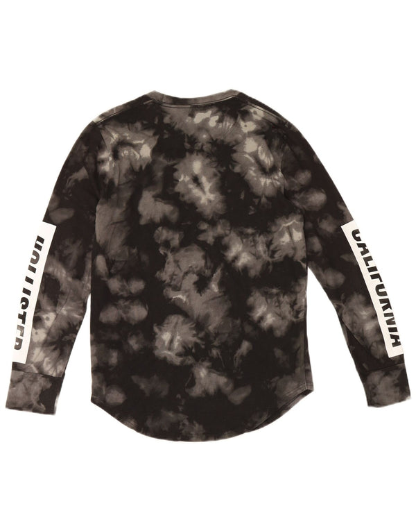 Hollister Haut Graphique à Manches Longues XS Noir Tie Dye Coton Homme