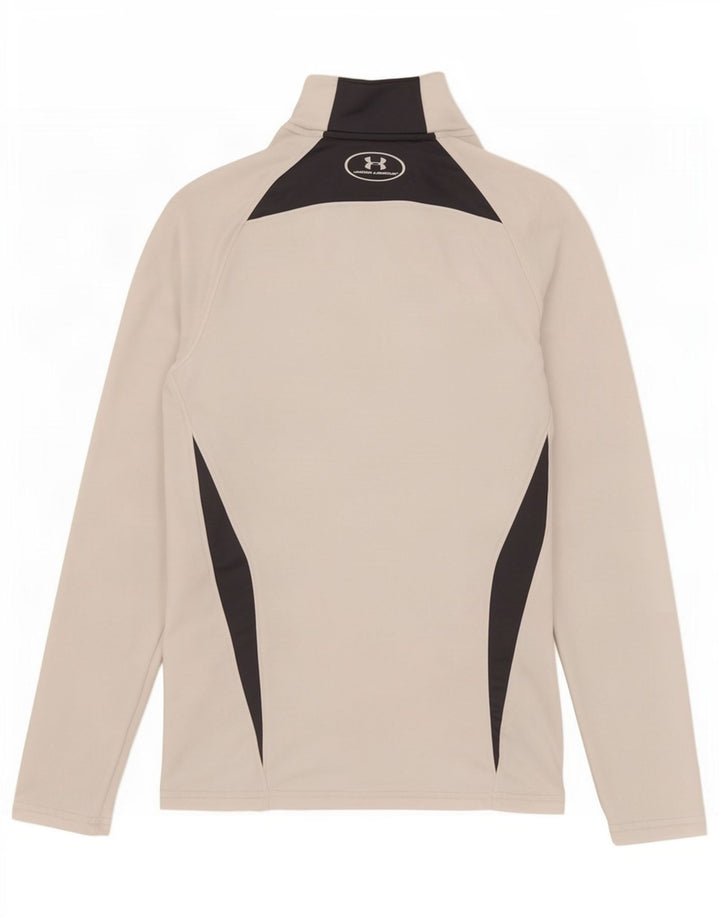 Under Armour Haut Cold Gear Manches Longues Homme Blanc Small Colorblock