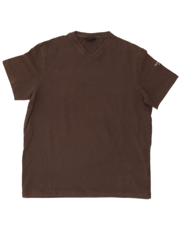 Trussardi Jeans T-Shirt Homme Top 2XL Marron Coton