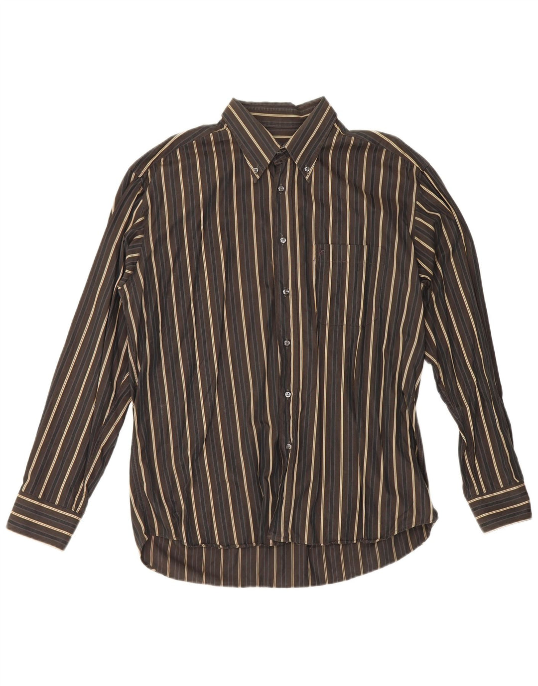 Roccobarocco Chemise Homme Taille 43 17 XL Marron Rayé