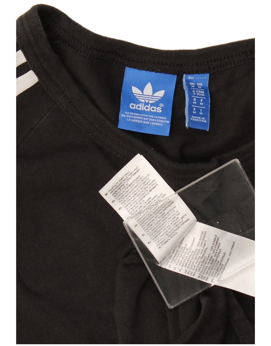 ADIDAS Haut graphique à manches longues pour hommes en coton noir moyen