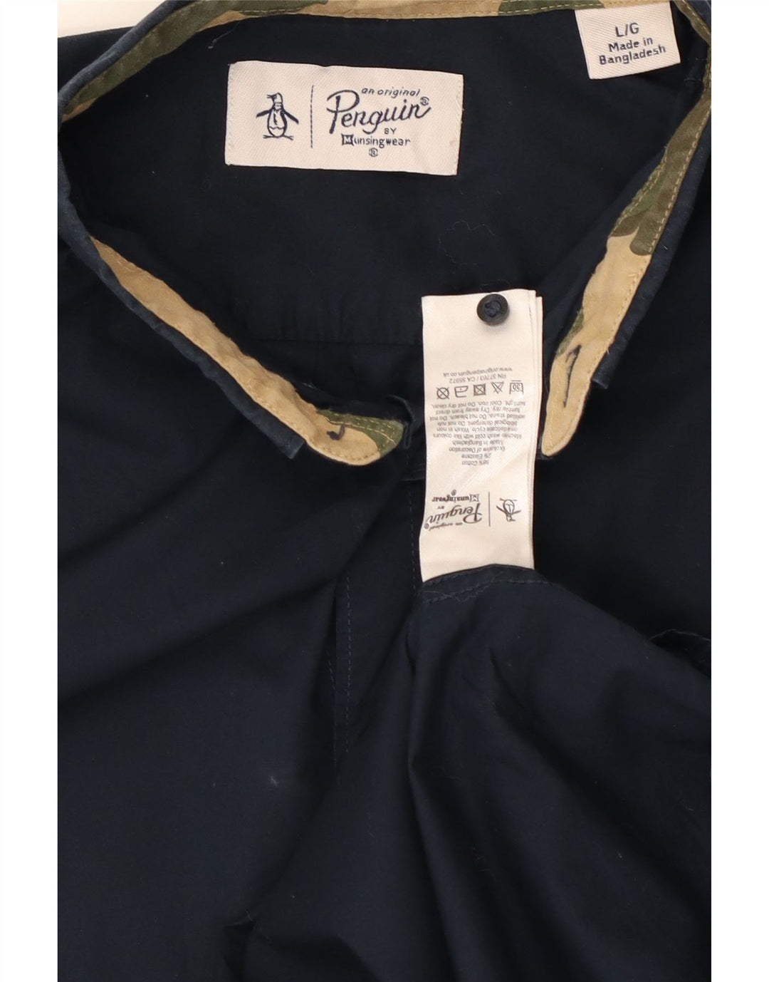 Chemise Homme Penguin Large Bleu Marine Coton