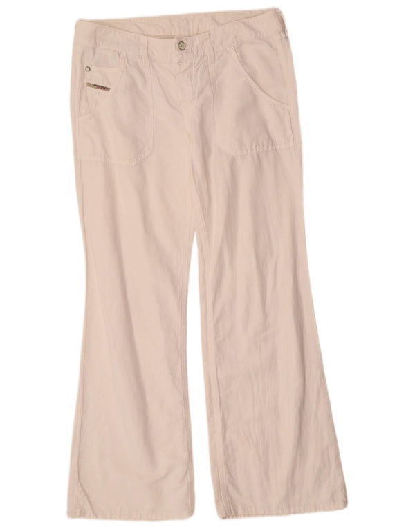 Pantalon décontracté bootcut femme Diesel W31 L31 coton blanc
