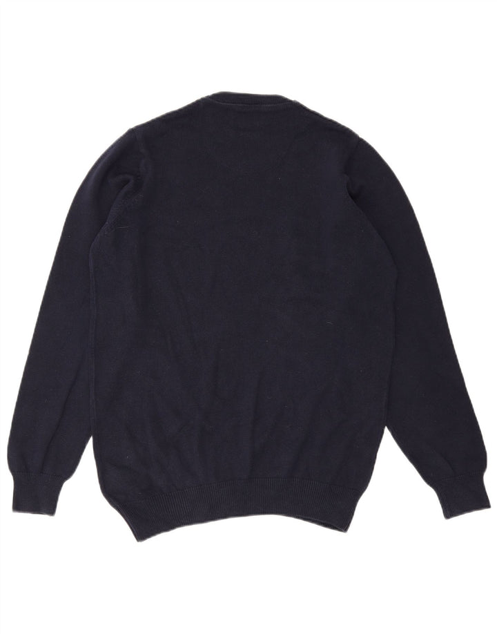 MARKS & SPENCER Pull à col rond pour homme en coton bleu marine Petit