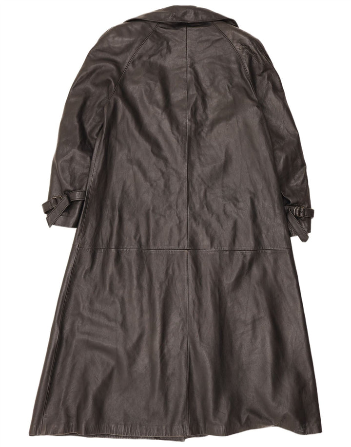 Sacip Manteau en Cuir Femme IT 42 Moyen Noir