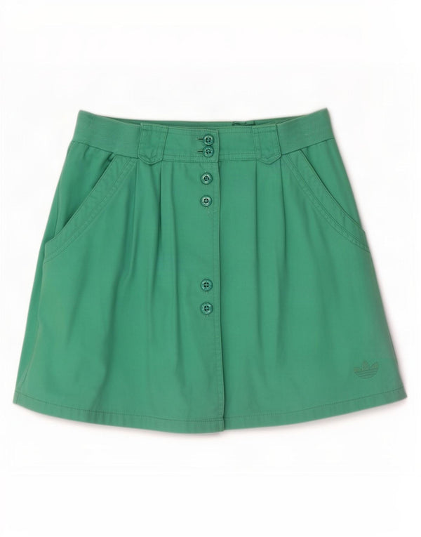 Adidas Mini jupe femme UK 10 Small W26 coton vert