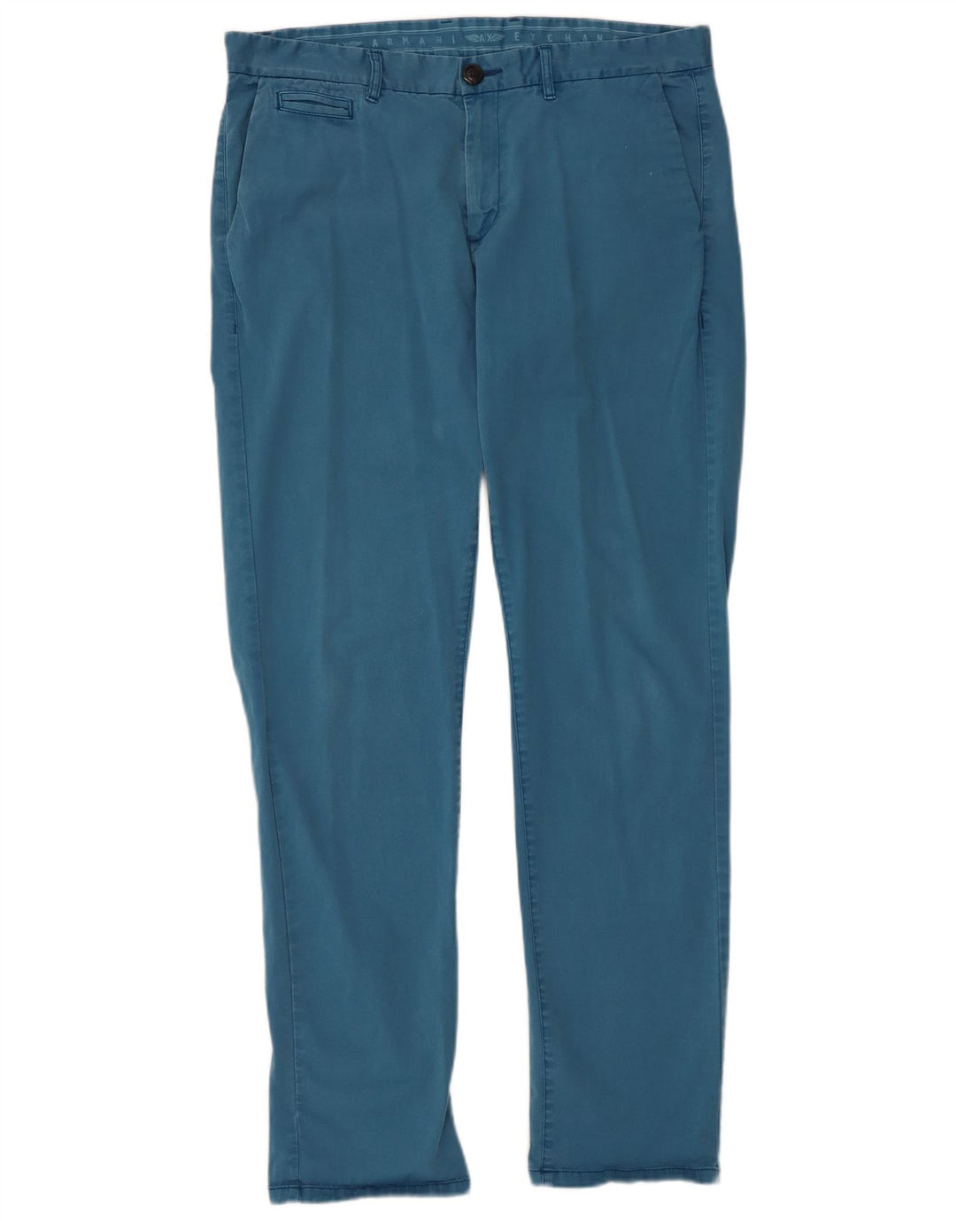 ARMANI EXCHANGE Pantalon Chino Slim Homme W34 L32 Bleu Coton