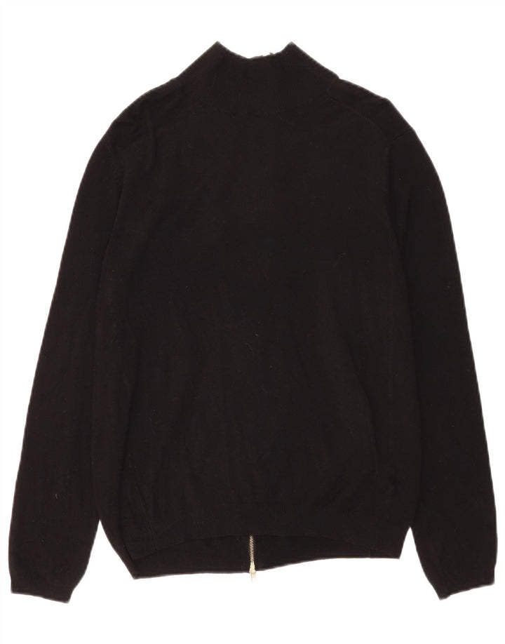 Zara Cardigan Femme Pull UK 14 Large Noir Viscose