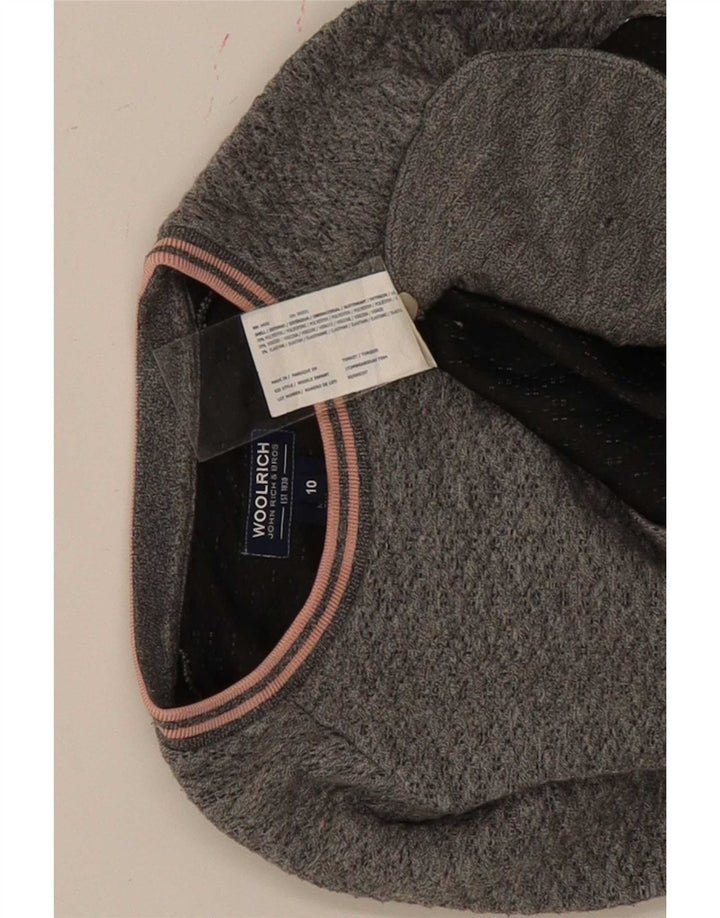 Woolrich Robe Pull Fille 9-10 Ans Gris Moucheté Polyester