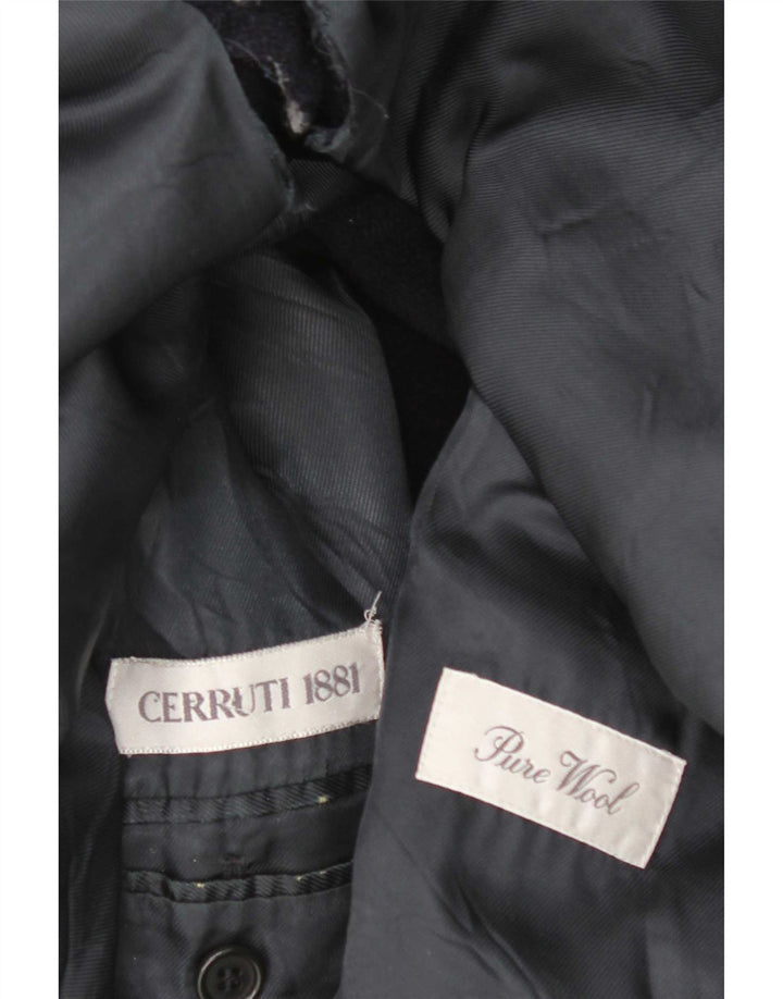 Cerruti 1881 Manteau pour homme UK 38 Medium Bleu marine Laine vierge
