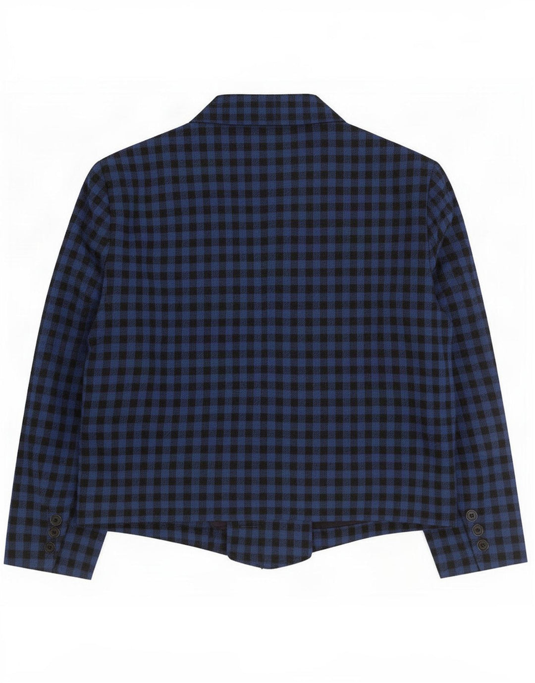 vintage Femme 1 Bouton Blazer Veste UK 14 Moyen Bleu Gingham