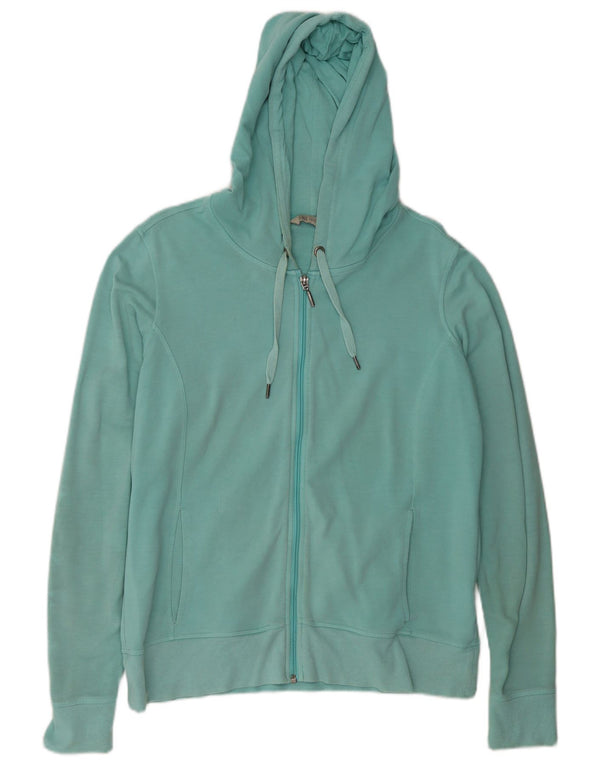 Marks & Spencer Pull à capuche zippé pour femme UK 16 Grand coton bleu
