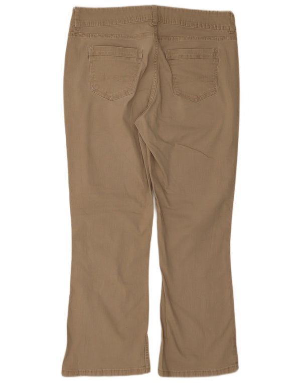 Lee Womens Riders Crop Bootcut Jeans US 14 XL W32 L26 Coton Beige