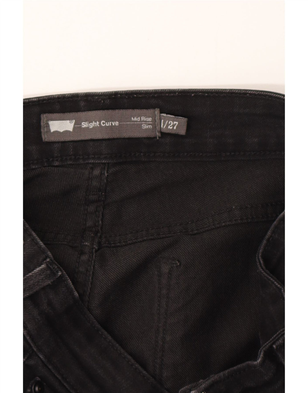 LEVI'S Jean slim légèrement courbé taille moyenne pour femme US 4 Small W27 L27 Gris