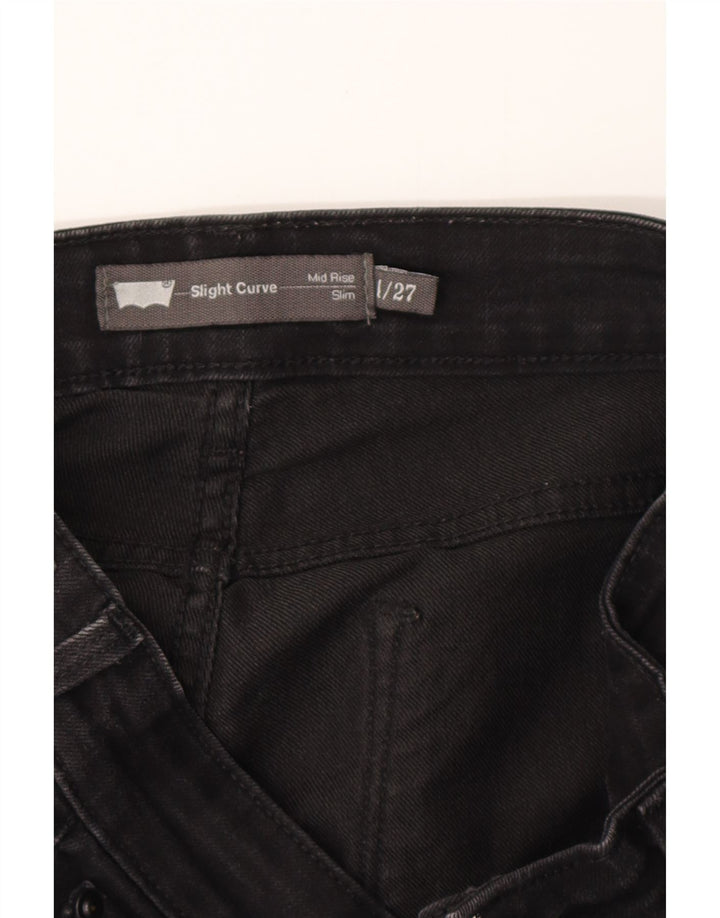 LEVI'S Jean slim légèrement courbé taille moyenne pour femme US 4 Small W27 L27 Gris