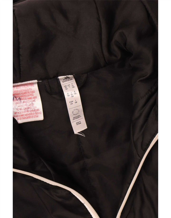 Adidas Manteau matelassé à capuche pour garçon 13-14 ans Noir Polyester