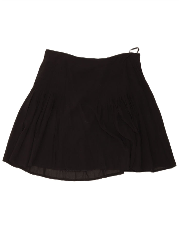 Blunauta Femme Mini Jupe IT 46 Large W36 Soie Noire