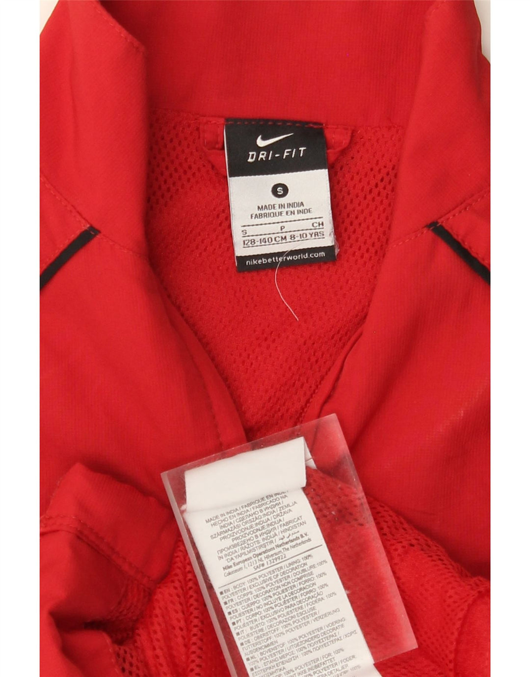 NIKE Veste de survêtement Dri Fit pour garçon 8-9 ans Petit Rouge Polyester
