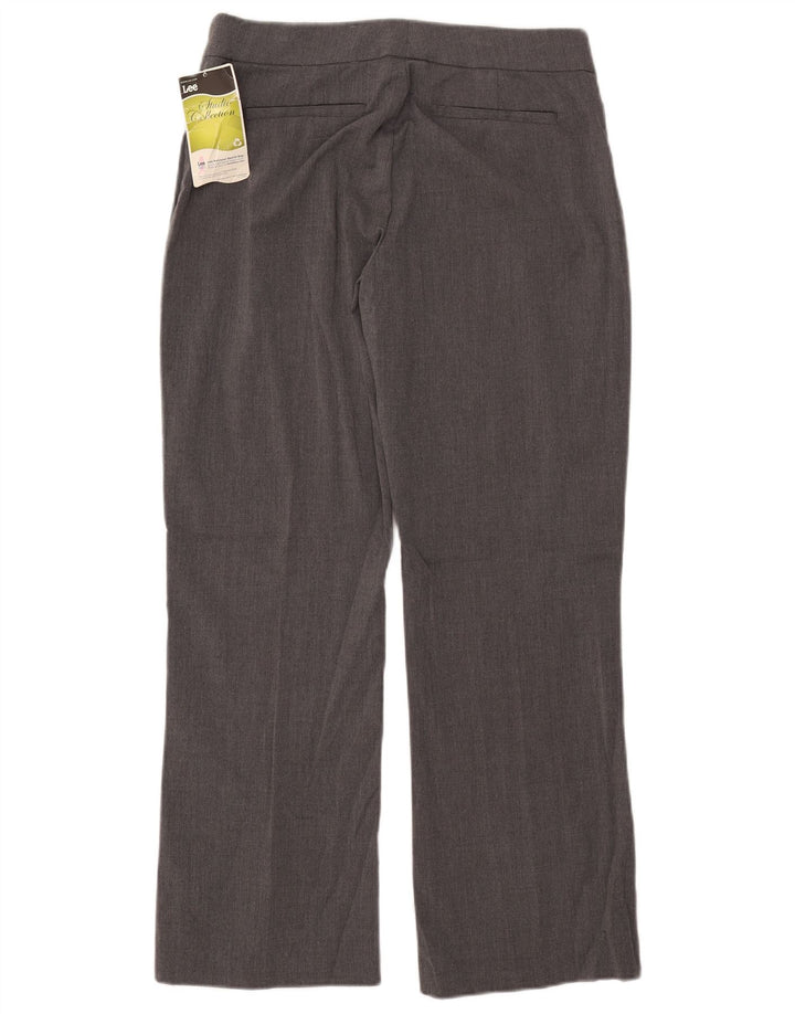 LEE Pantalon droit décontracté pour femme US 10 Large W31 L28 Gris Polyester