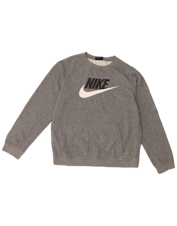 Nike Sweat-shirt graphique pour garçon 13-14 ans XL Gris Coton