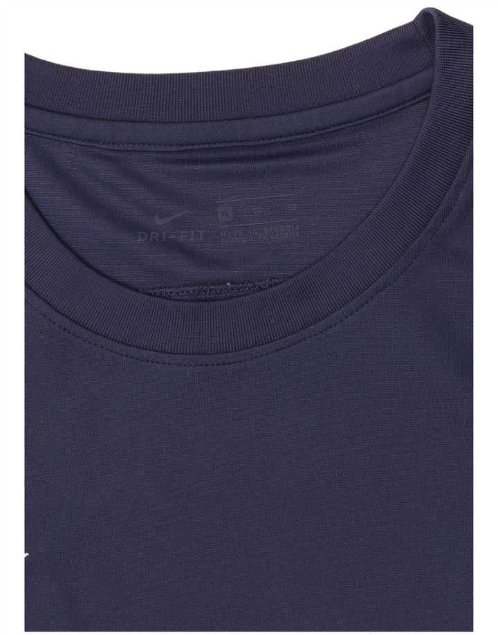 Nike Hommes Dri Fit T-Shirt Haut XL Bleu Marine