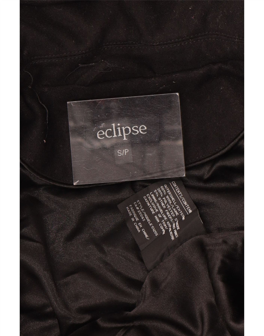 Eclipse Duffle Coat à capuche pour femme UK 10 Petite laine noire