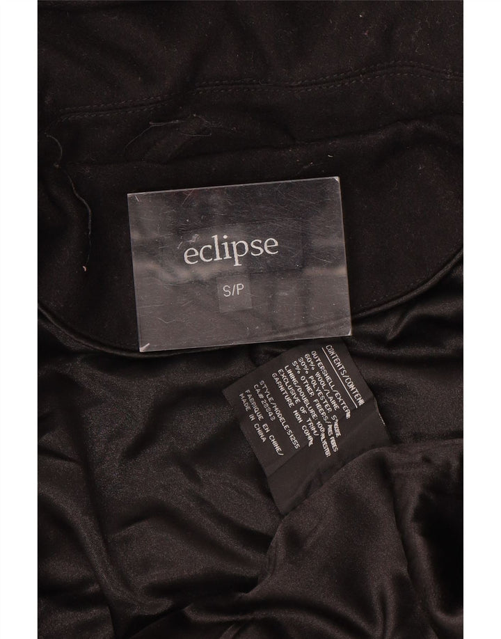 Eclipse Duffle Coat à capuche pour femme UK 10 Petite laine noire
