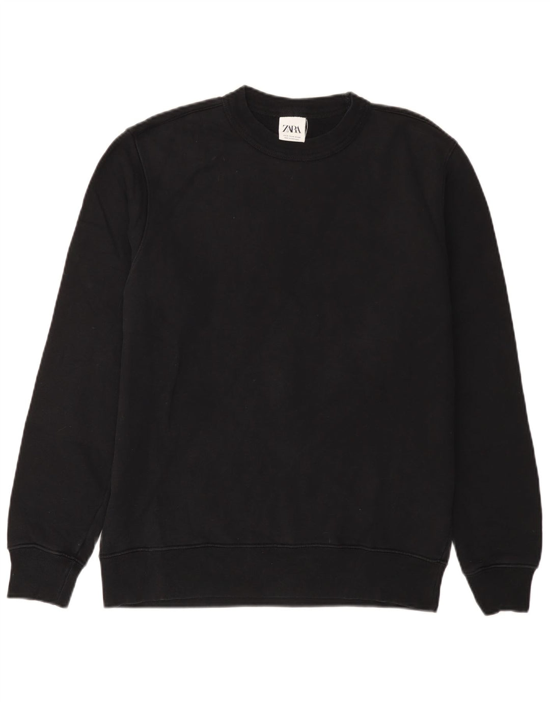 Zara Homme Sweatshirt Jumper Moyen Noir Coton
