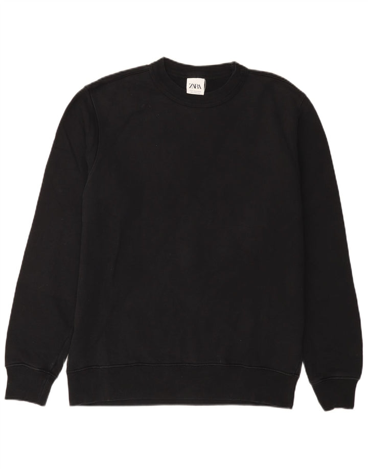 Zara Homme Sweatshirt Jumper Moyen Noir Coton