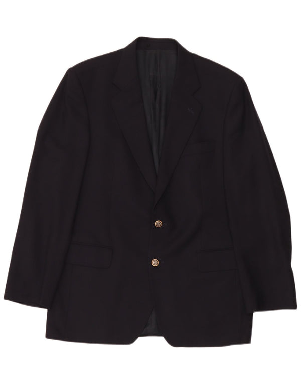 Magee Veste blazer à 2 boutons pour homme UK 42 XL Bleu marine Laine vierge