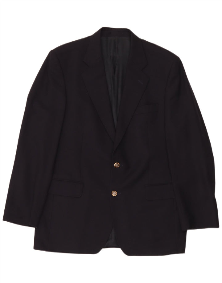 Magee Veste blazer à 2 boutons pour homme UK 42 XL Bleu marine Laine vierge