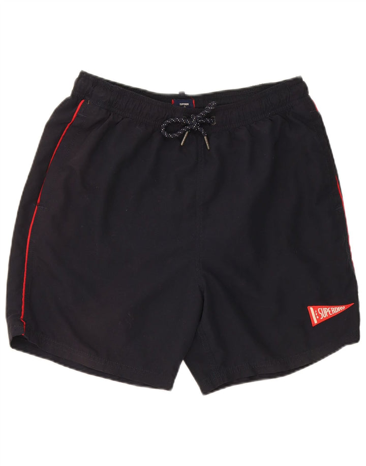 Superdry Short de Sport Homme Large Noir Polyester