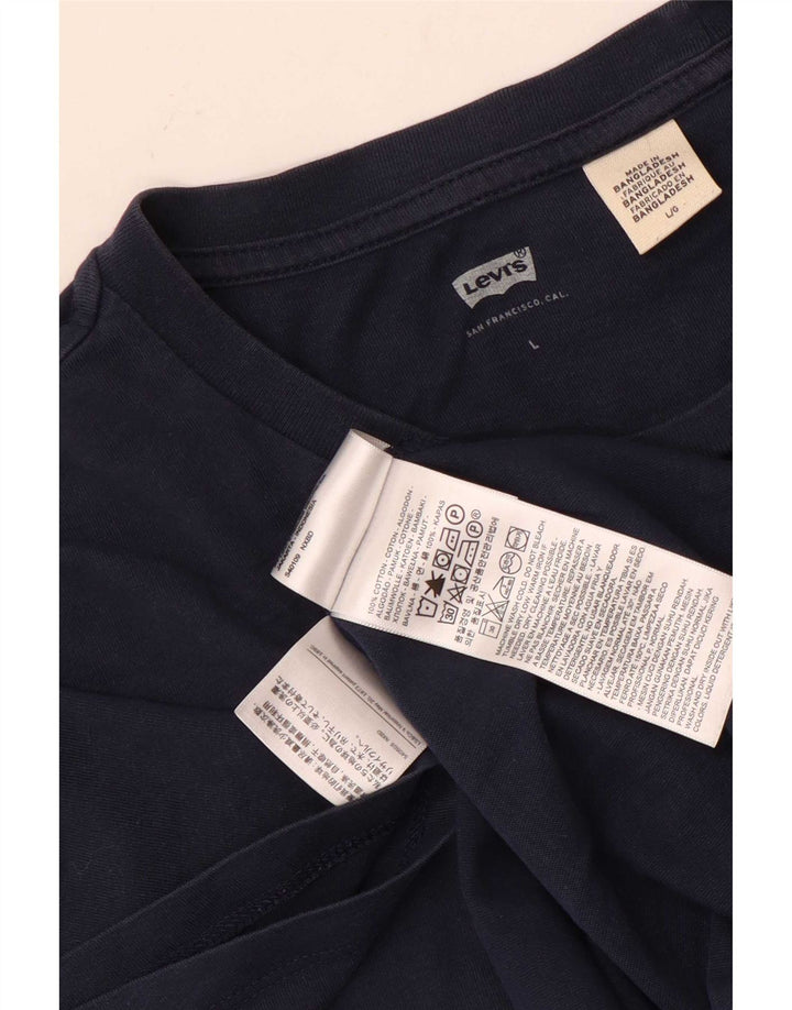 Levi's T-Shirt Homme Bleu Marine Large Coton
