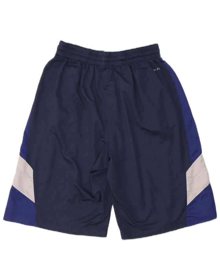 Nike Short de sport Dri Fit pour homme en polyester color block Bleu marine Taille L