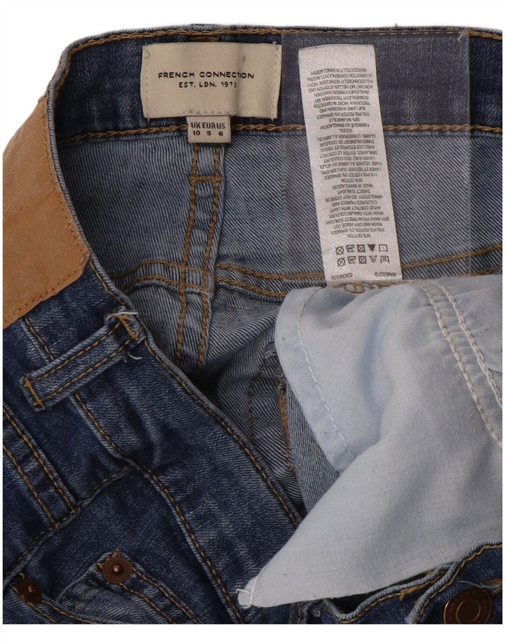 FRENCH CONNECTION Jean skinny pour femme UK 10 Small W28 L29 Bleu Coton