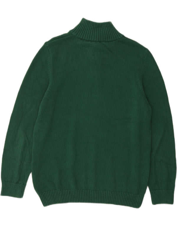 SUPERDRY Pull col zippé pour homme 2XL Vert Coton