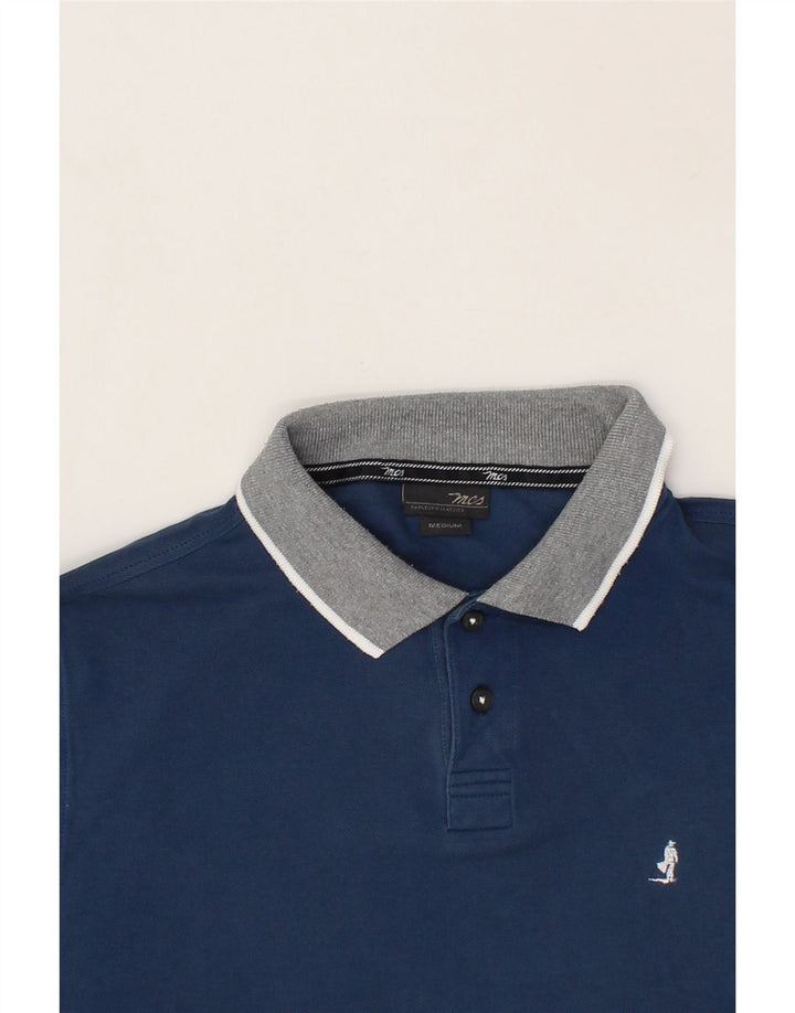 MARLBORO CLASSICS Mens Polo Shirt Medium Navy Blue Cotton Vintage Marlboro Classics and Second-Hand Marlboro Classics from Messina Hembry 
