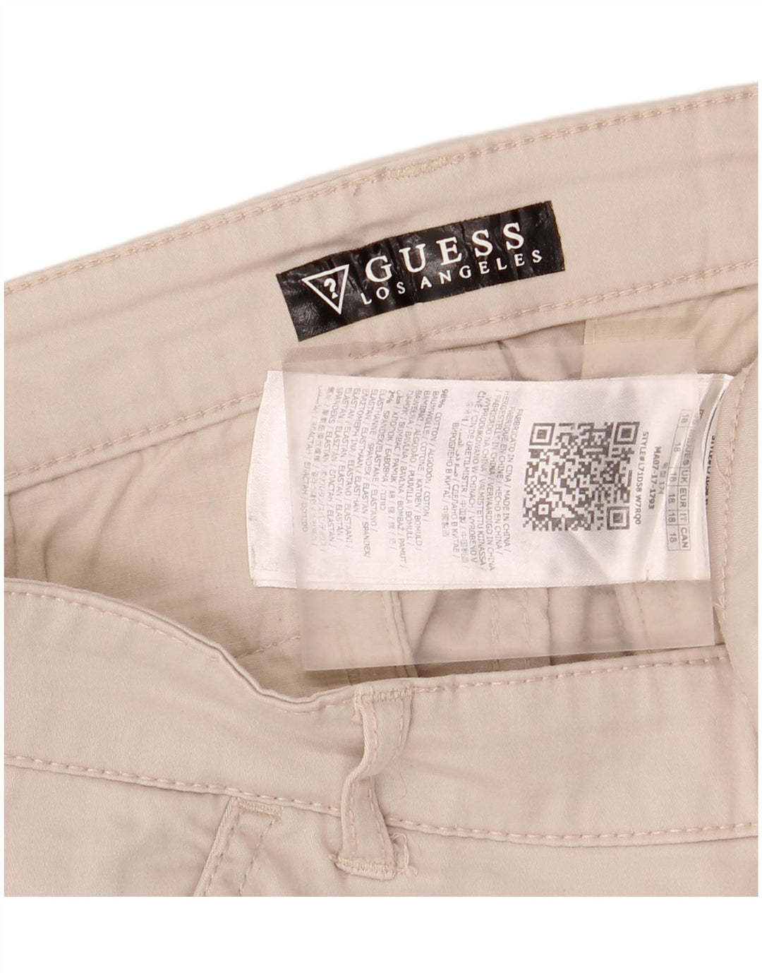 Guess Short Chino Garçon 15-16 ans XL W30 Coton Beige