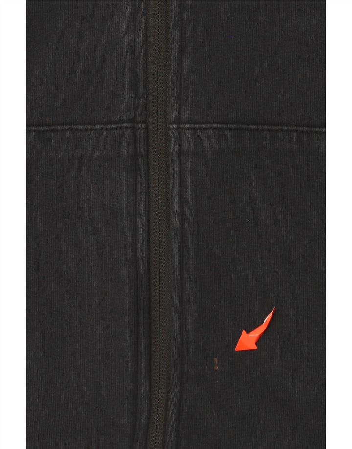 NIKE Pull à capuche zippé pour femme UK 12 Coton noir moyen