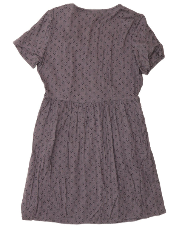 Fat Face Robe trapèze pour femme UK 42 Violet moyen en viscose géométrique