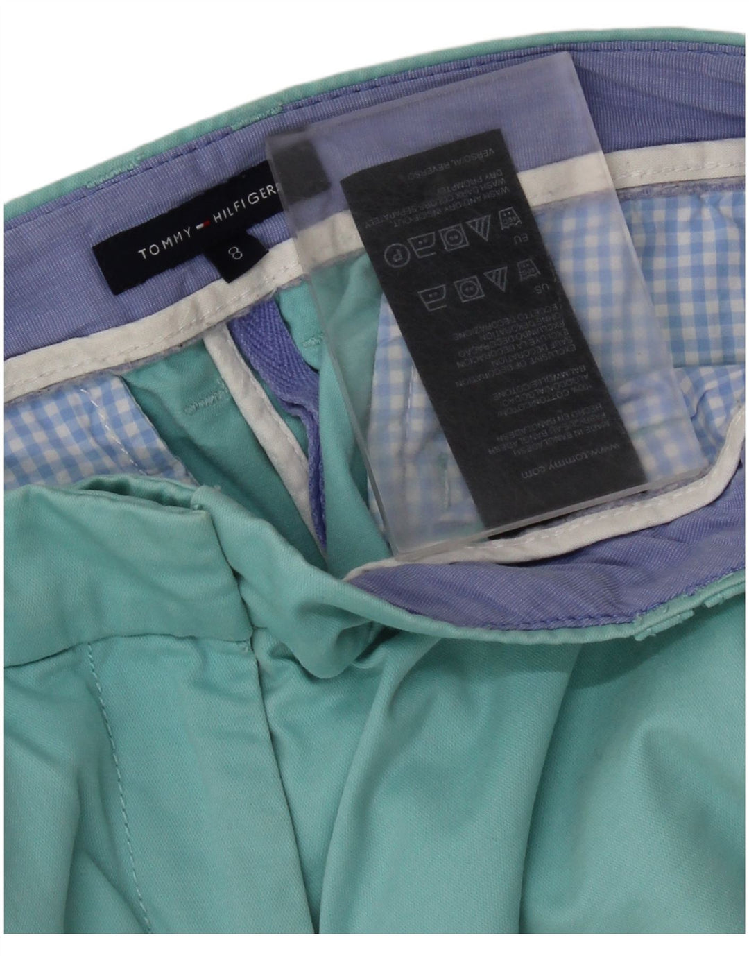 Tommy Hilfiger Short Chino Femme US 8 Medium W32 Coton Turquoise