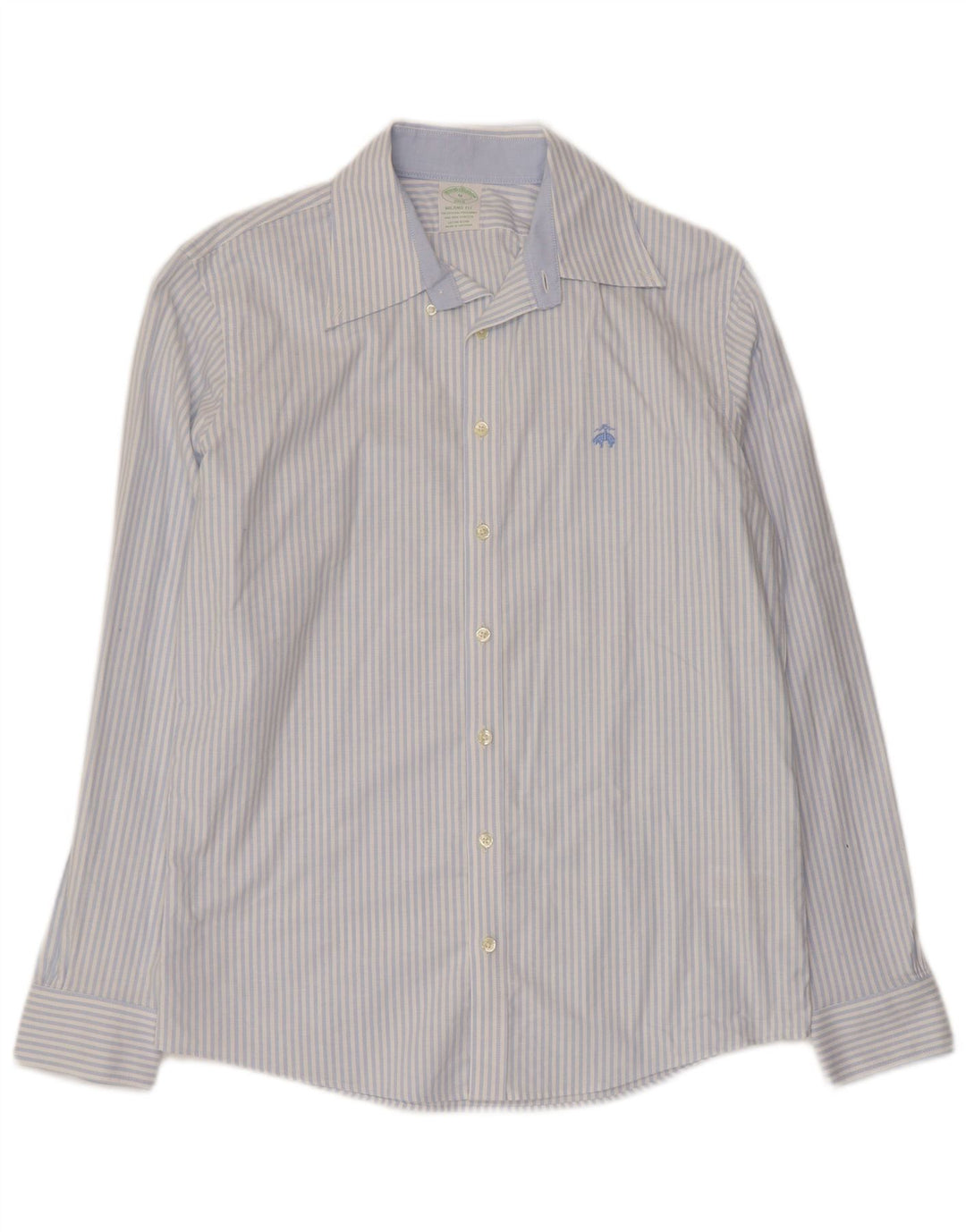 Brooks Brothers Chemise Milano Homme Bleu Moyen Rayé Coton